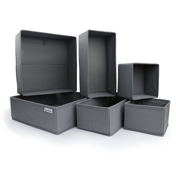 Pack of 6 Grey Drawer Organizer Set: Declutter Your Space with Style!