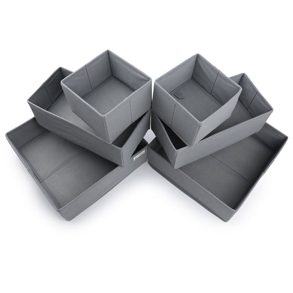 Pack of 6 Grey Drawer Organizer Set: Declutter Your Space with Style!