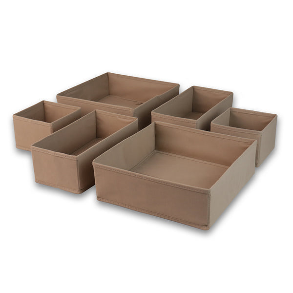 Pack of 6 Beige Drawer Organizers: A Symphony of Organization!